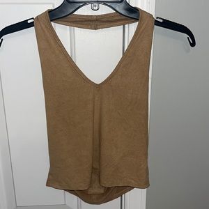 Suede Halter Top